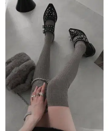 새상품 Darich 더블 벨트 플랫슈즈 블랙 XL