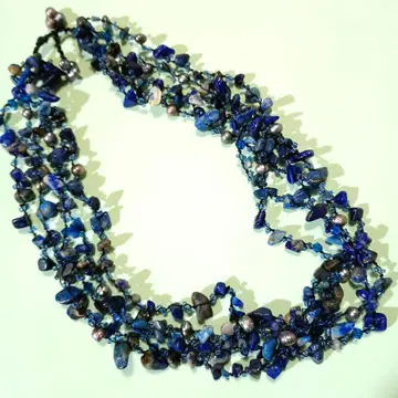 라피스 라줄리 조약돌 오연 목걸이