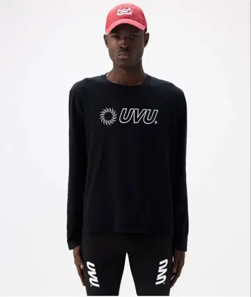 UVU 블랙 롱 슬리브 T셔츠 L