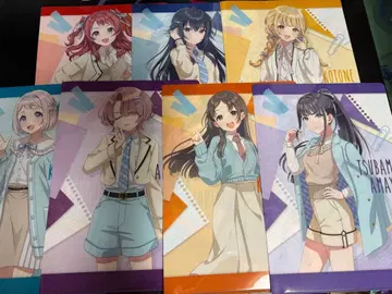 로손 한정판 학원 아이돌 마스터 클리어 파일 7종, 14매 세트