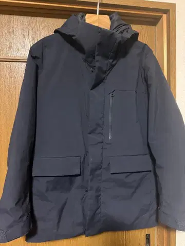 UNIQLO 하이브리드 다운 후드티 S 사이즈 네이비