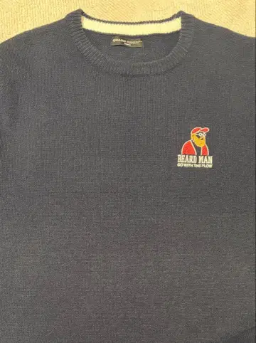 [ 새상품급 ] BEARD MAN 네이비 니트 스웨터