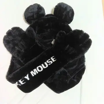 [ 디즈니 ] 팬캡 미키 마우스 귀 포함 장갑 포함 머플러