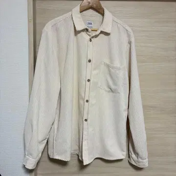 ZARA 아이보리 스트라이프 긴팔 셔츠