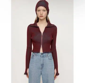 슬라이 SLY 데미징 립 집업 가디건