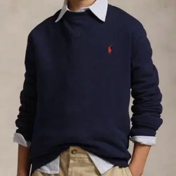 폴로 랄프로렌 코튼 블렌드 플리스 스웨트 셔츠