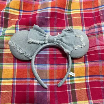 데님풍 리본 미니 머리띠