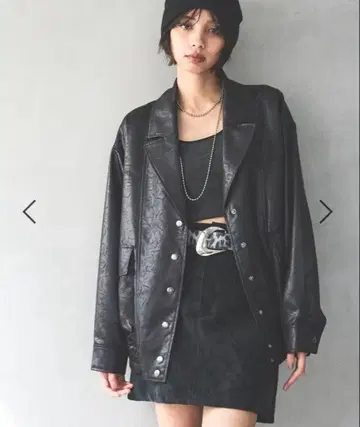 인조 가죽 블루종 PAGEBOY