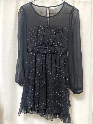 snidel 블랙 도트 무늬 원피스