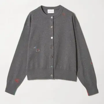 새상품 HELLO KITTY 애로우즈 별주 자수 가디건 그레이