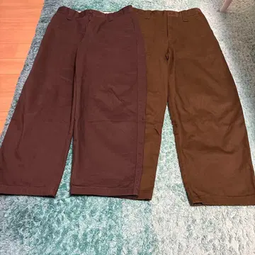 유니클로 UNIQLO 와이드 핏 치노 남성용 다크 브라운 2종류 73cm