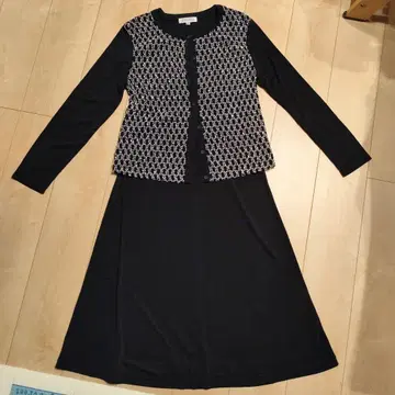 블랙 니트 셋업