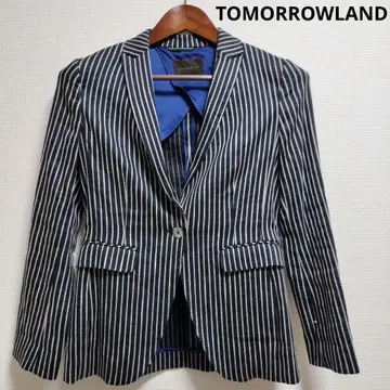 TOMORROWLAND 여성용 스트라이프 자켓 일본제 38 M