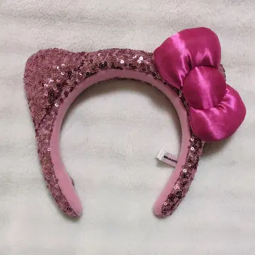 키티 스팽글 머리띠 핑크