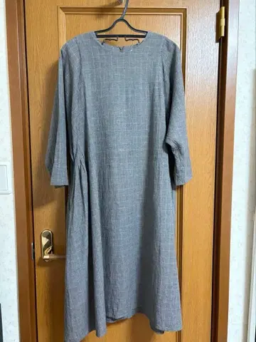 ADIEU TRISTESSE 그레이 체크 원피스