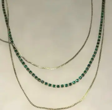 빈티지풍 3연 골드 목걸이