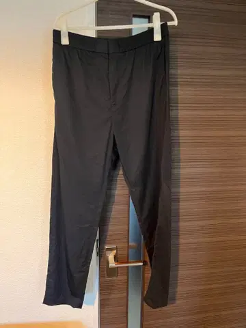 네이비 치노 팬츠 허리밴딩