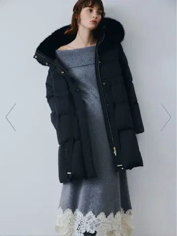 FRAY I.D 폭스 울 레이스 헴 원피스