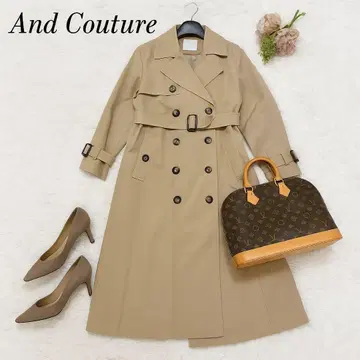 새상품급 앙데팡당 트렌치코트 비대칭 베이지 사이즈 38