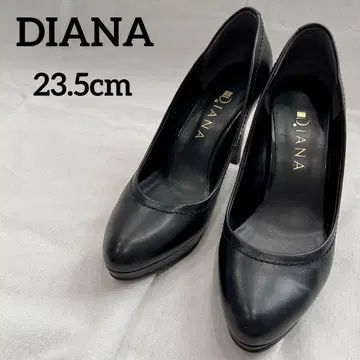 [ DIANA ] 다이애나 펌프스 하이힐 23.5 블랙 가죽