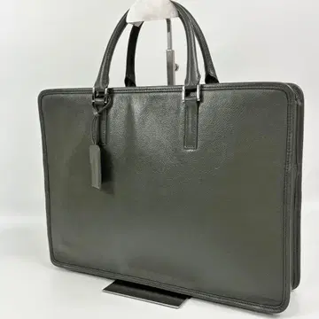 [ 새상품급 ] 비즈니스 레더팩토리 비즈니스 백 천연 가죽 모스그린