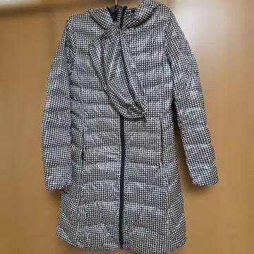 울트라 라이트 다운 롱 화이트 블랙