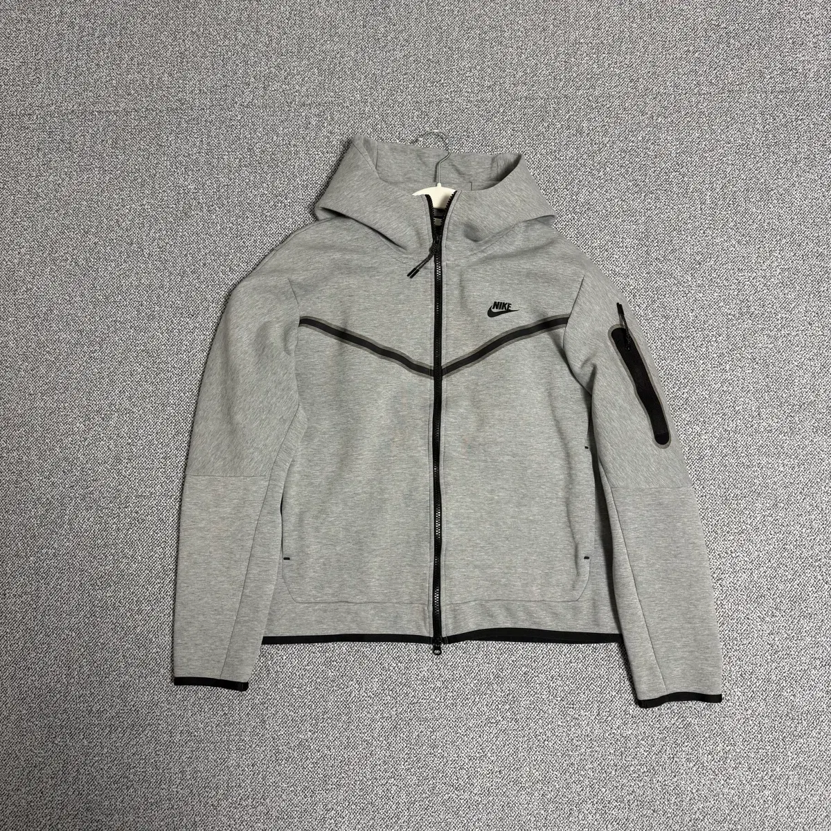 nike tech pack zip up fleece in grey