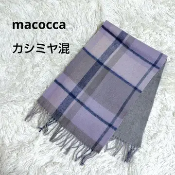 macocca 마코카 캐시미어 혼방 머플러 퍼플 체크