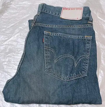 EDWIN 503 프리미엄 스트레이트 청바지 데님 남성용 W34