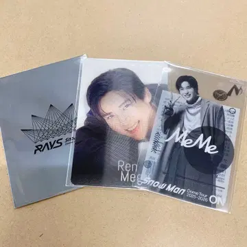 메구로 렌 클리어 스티커, 슬쩍 보기 카드, 티켓풍 카드 각 1장