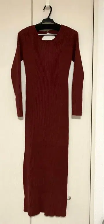 back open knit long one-piece