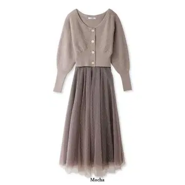 스나이델 가디건 x 샤샤 스커트 세트