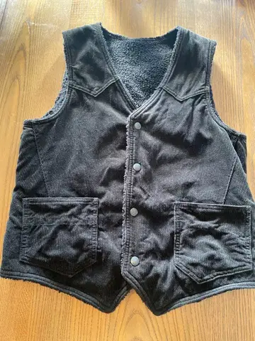 Number (N)ine 코듀로이 보아 베스트 블랙