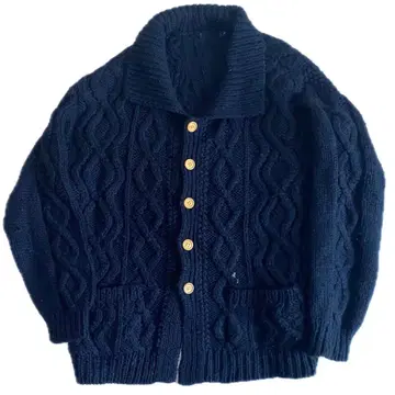 구제 의류 니트 자켓 케이블 니트 네이비