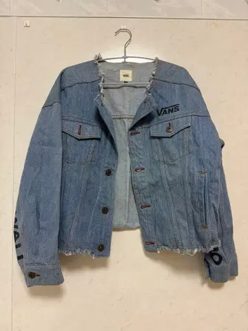 VANS 데님 자켓 프린지 헴