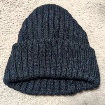 콜림보 다크 블루 리브 편직 니트 모자