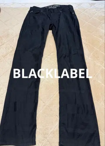 블랙 라벨 데님 팬츠 블랙 남성용