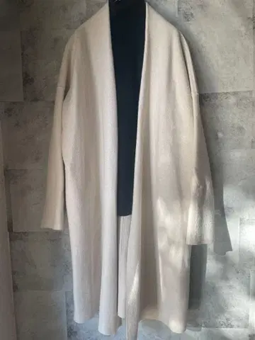 23구 울 코트 코디 가디건 롱 가디건 가운 베이지 38 고급