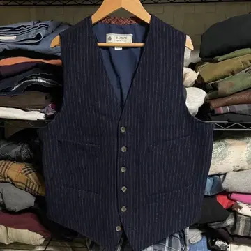 미국 빈티지 의류 J.CREW 네이비 스트라이프 베스트