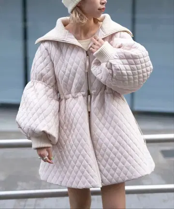 CIAOPANIC 리브 부착 드로스트 퀼팅 자켓