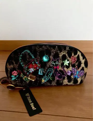 Think Bee! 자수 파우치 레오파드 (미사용품)