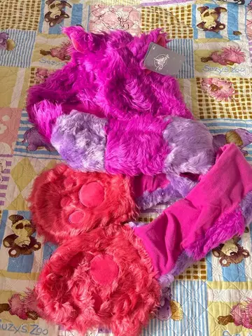 [ 미사용품 ] 택 포함! 체셔 고양이 팬캡 머플러캡