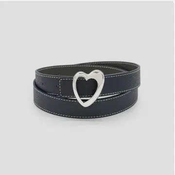 AVACATION 하트 벨트 네이비/그레이 x 실버 80cm