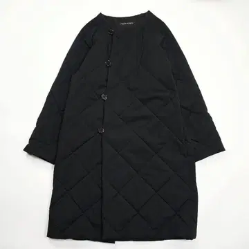 새상품급 트라바유 마누엘 퀼팅 래글런 코트 S 블랙