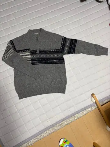 Crocodile 집업 그레이 스웨터 LL