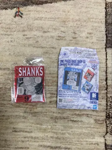 원피스 베이스샵 한정판 아크릴 블록 참 아크릴 스탠드 샹크스