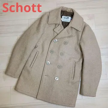Schott NYC U.S. 740N Pea Jacket 베이지 36