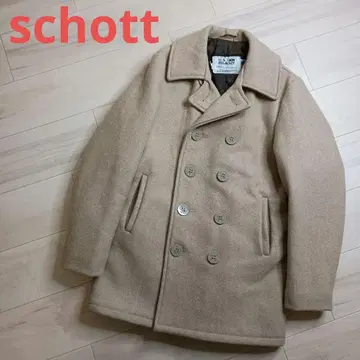 Schott NYC U.S. 740N Pea Jacket 베이지 36
