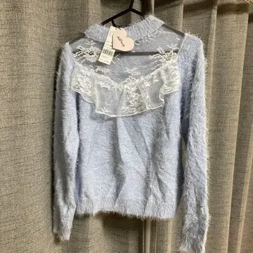 택 포함 새상품 Ank Rouge 라이트 블루 스웨터