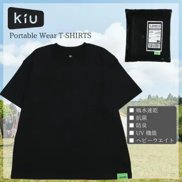 [ 새상품 ] KIU 키우 Portable Wear 팩 T셔츠 블랙